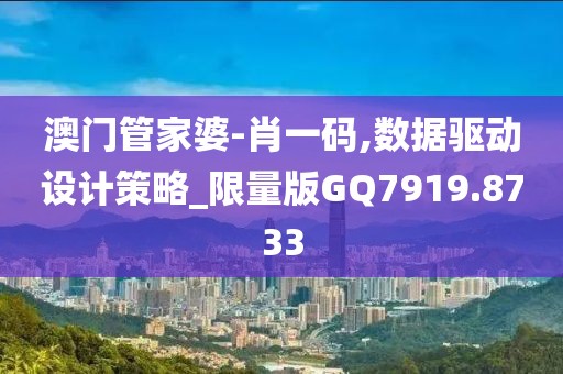 澳门管家婆-肖一码,数据驱动设计策略_限量版GQ7919.8733