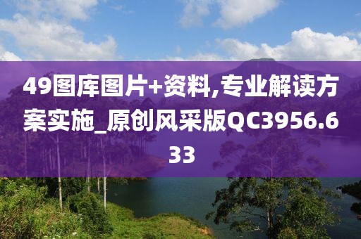 49图库图片+资料,专业解读方案实施_原创风采版QC3956.633
