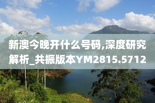 新澳今晚开什么号码,深度研究解析_共振版本YM2815.5712
