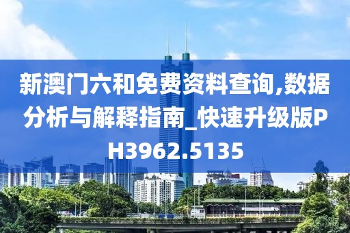 新澳门六和免费资料查询,数据分析与解释指南_快速升级版PH3962.5135