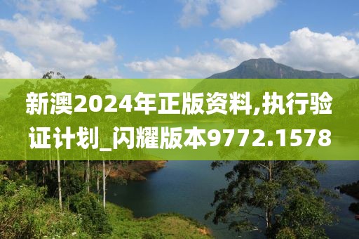 新澳2024年正版资料,执行验证计划_闪耀版本9772.1578