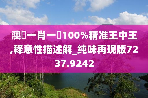 澳門一肖一碼100%精准王中王,释意性描述解_纯味再现版7237.9242