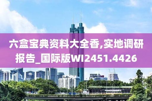 六盒宝典资料大全香,实地调研报告_国际版WI2451.4426