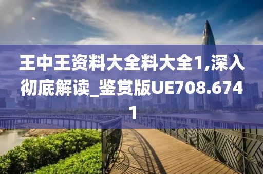王中王资料大全料大全1,深入彻底解读_鉴赏版UE708.6741
