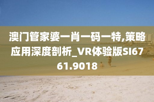 澳门管家婆一肖一码一特,策略应用深度剖析_VR体验版SI6761.9018
