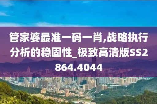 管家婆最准一码一肖,战略执行分析的稳固性_极致高清版SS2864.4044