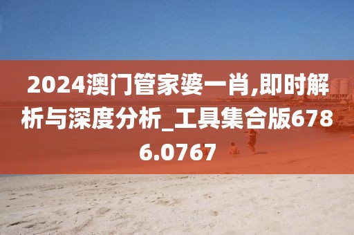 2024澳门管家婆一肖,即时解析与深度分析_工具集合版6786.0767