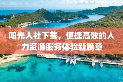 阳光人社下载，便捷高效的人力资源服务体验新篇章