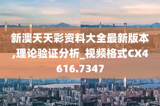 新澳天天彩资料大全最新版本,理论验证分析_视频格式CX4616.7347