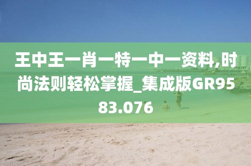 王中王一肖一特一中一资料,时尚法则轻松掌握_集成版GR9583.076