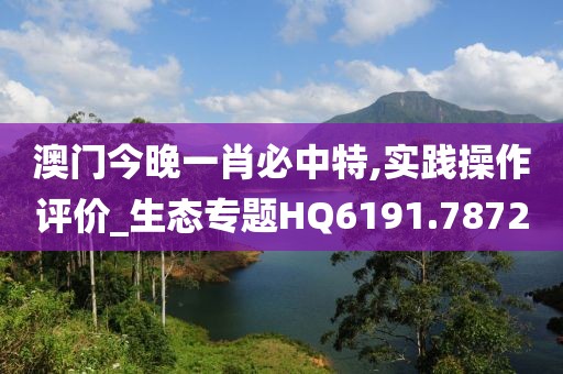 澳门今晚一肖必中特,实践操作评价_生态专题HQ6191.7872