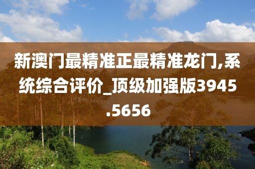 新澳门最精准正最精准龙门,系统综合评价_顶级加强版3945.5656
