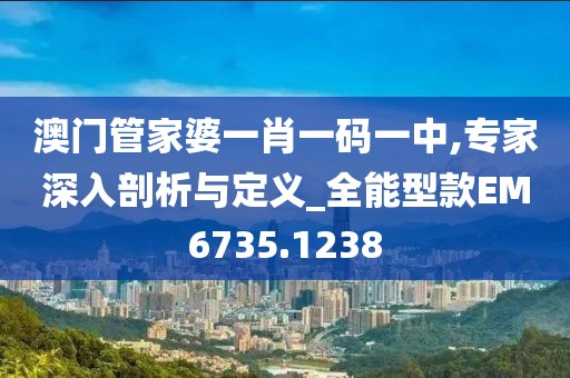 澳门管家婆一肖一码一中,专家深入剖析与定义_全能型款EM6735.1238