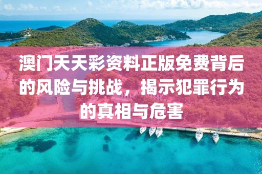 澳门天天彩资料正版免费背后的风险与挑战，揭示犯罪行为的真相与危害