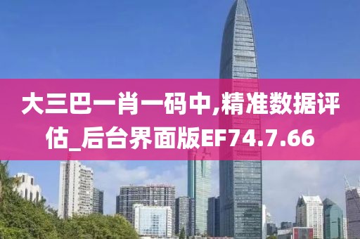 大三巴一肖一码中,精准数据评估_后台界面版EF74.7.66