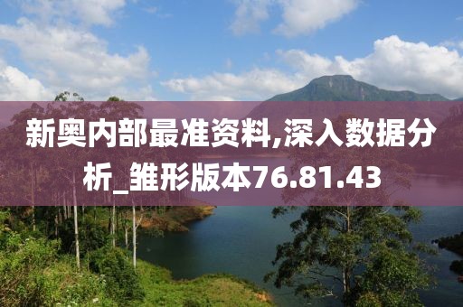 新奥内部最准资料,深入数据分析_雏形版本76.81.43