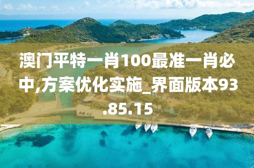 澳门平特一肖100最准一肖必中,方案优化实施_界面版本93.85.15