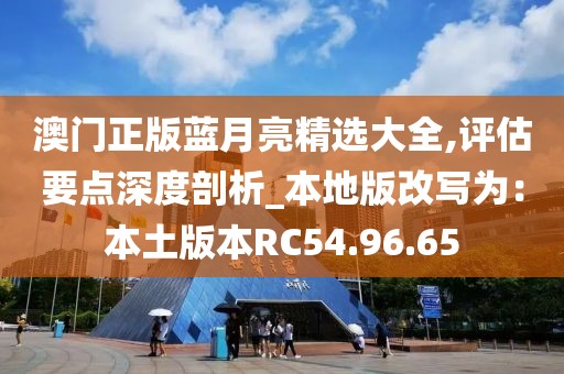 澳门正版蓝月亮精选大全,评估要点深度剖析_本地版改写为：本土版本RC54.96.65