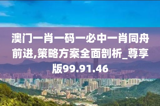 澳门一肖一码一必中一肖同舟前进,策略方案全面剖析_尊享版99.91.46