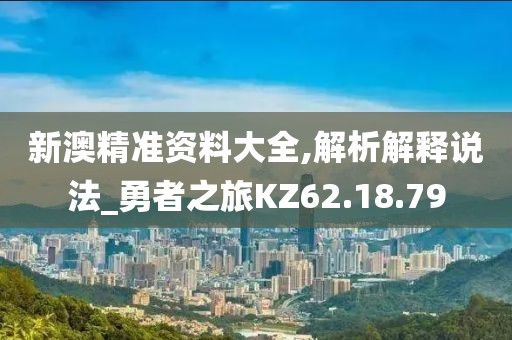 新澳精准资料大全,解析解释说法_勇者之旅KZ62.18.79