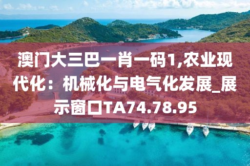 澳门大三巴一肖一码1,农业现代化：机械化与电气化发展_展示窗口TA74.78.95