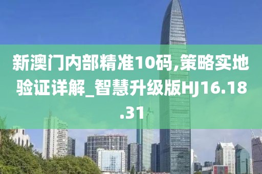 新澳门内部精准10码,策略实地验证详解_智慧升级版HJ16.18.31