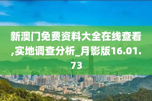新澳门免费资料大全在线查看,实地调查分析_月影版16.01.73