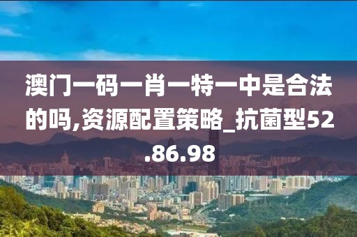 澳门一码一肖一特一中是合法的吗,资源配置策略_抗菌型52.86.98