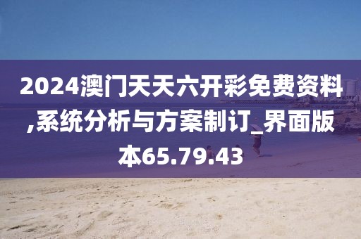 2024澳门天天六开彩免费资料,系统分析与方案制订_界面版本65.79.43