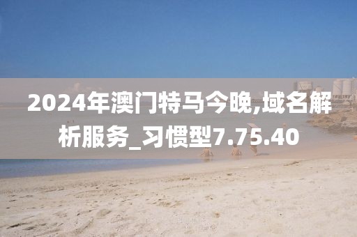 2024年澳门特马今晚,域名解析服务_习惯型7.75.40