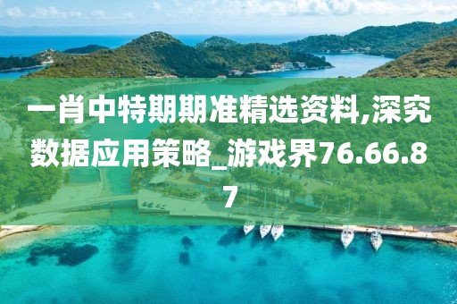 一肖中特期期准精选资料,深究数据应用策略_游戏界76.66.87