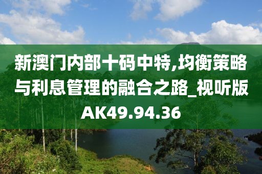 新澳门内部十码中特,均衡策略与利息管理的融合之路_视听版AK49.94.36