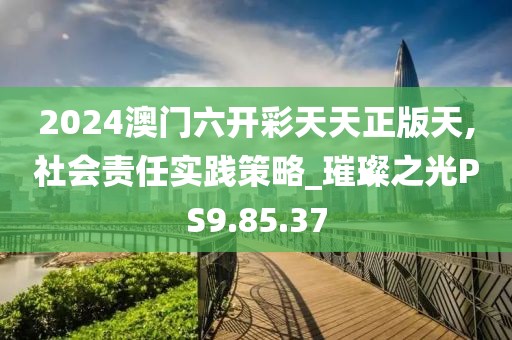 2024澳门六开彩天天正版天,社会责任实践策略_璀璨之光PS9.85.37