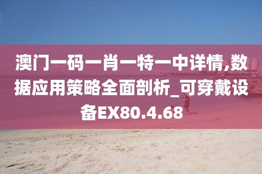 澳门一码一肖一特一中详情,数据应用策略全面剖析_可穿戴设备EX80.4.68