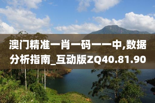 澳门精准一肖一码一一中,数据分析指南_互动版ZQ40.81.90
