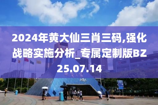 2024年黄大仙三肖三码,强化战略实施分析_专属定制版BZ25.07.14
