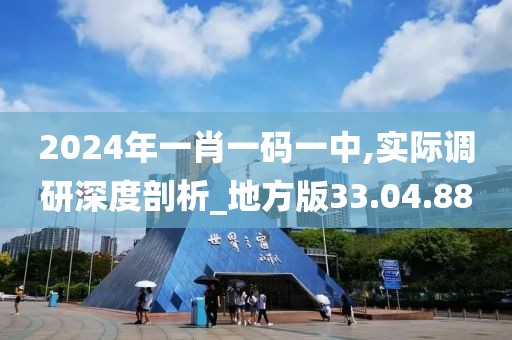2024年一肖一码一中,实际调研深度剖析_地方版33.04.88