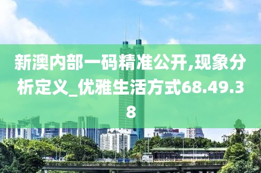 新澳内部一码精准公开,现象分析定义_优雅生活方式68.49.38