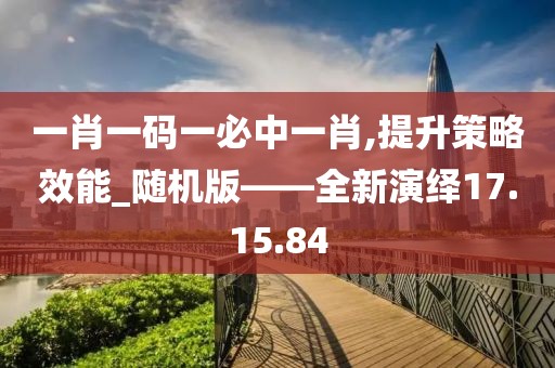 一肖一码一必中一肖,提升策略效能_随机版——全新演绎17.15.84