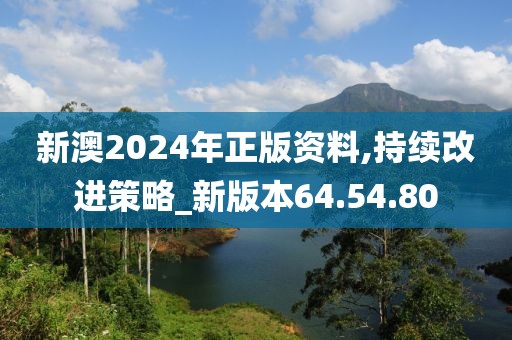 新澳2024年正版资料,持续改进策略_新版本64.54.80