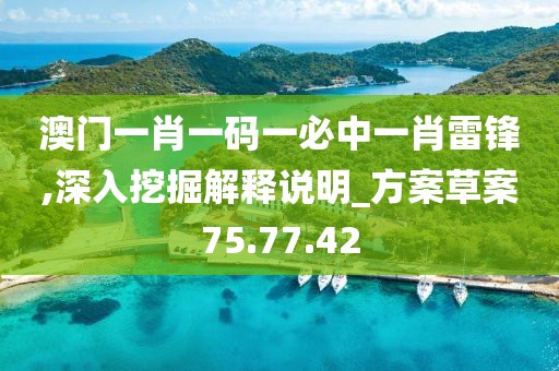 澳门一肖一码一必中一肖雷锋,深入挖掘解释说明_方案草案75.77.42