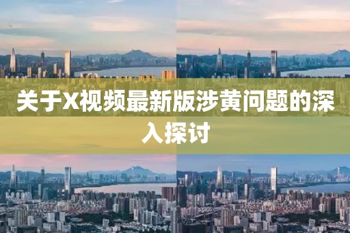 关于X视频最新版涉黄问题的深入探讨