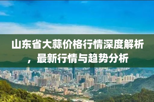 山东省大蒜价格行情深度解析，最新行情与趋势分析
