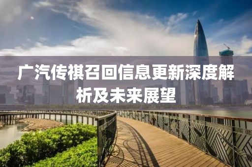 广汽传祺召回信息更新深度解析及未来展望
