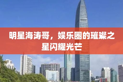 明星海涛哥，娱乐圈的璀璨之星闪耀光芒