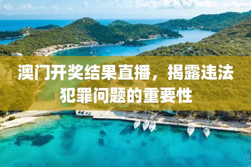 澳门开奖结果直播，揭露违法犯罪问题的重要性