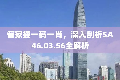 管家婆一码一肖，深入剖析SA46.03.56全解析