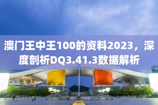 澳门王中王100的资料2023，深度剖析DQ3.41.3数据解析