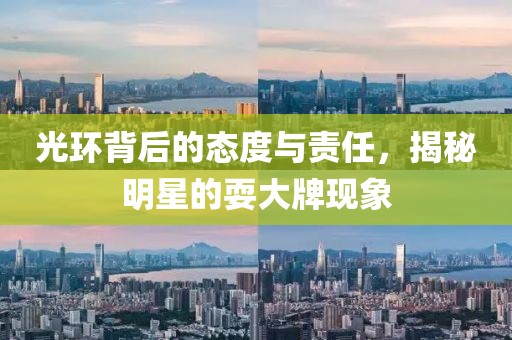 光环背后的态度与责任，揭秘明星的耍大牌现象