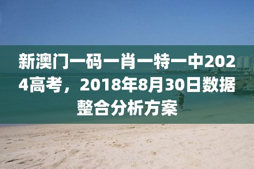 新澳门一码一肖一特一中2024高考，2018年8月30日数据整合分析方案